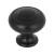 Top Knobs TK1000BLK Grace 1 1/4" Zinc Alloy Mushroom Shaped Kent Cabinet Knob in Flat Black