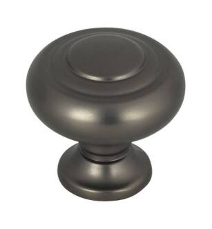 Top Knobs TK1000AG Grace 1 1/4" Zinc Alloy Mushroom Shaped Kent Cabinet Knob in Ash Gray