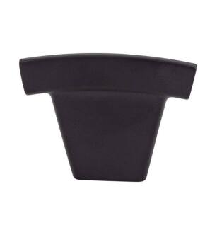 Top Knobs TK1BLK Sanctuary 1 1/2" Zinc Alloy Bar Shaped Arched Cabinet Knob in Flat Black