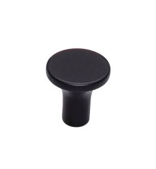 Top Knobs TK911BLK Lynwood 1" Zinc Alloy Mushroom Shaped Marion Cabinet Knob in Flat Black