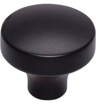 Top Knobs TK902BLK Lynwood 1 1/2" Zinc Alloy Mushroom Shaped Kinney Cabinet Knob in Flat Black