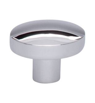 Top Knobs TK910PC Lynwood 1 3/8" Zinc Alloy Oval Shaped Hillmont Cabinet Knob in Polished Chrome