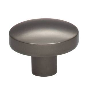 Top Knobs TK910AG Lynwood 1 3/8" Zinc Alloy Oval Shaped Hillmont Cabinet Knob in Ash Gray