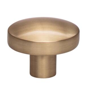 Top Knobs TK910HB Lynwood 1 3/8" Zinc Alloy Oval Shaped Hillmont Cabinet Knob in Honey Bronze