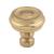 Top Knobs TK882HB Devon 1 1/4" Zinc Alloy Designer Shaped Brixton Button Cabinet Knob in Honey Bronze