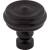 Top Knobs TK882BLK Devon 1 1/4" Zinc Alloy Designer Shaped Brixton Button Cabinet Knob in Flat Black