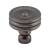 Top Knobs TK881AG Devon 1 1/4" Zinc Alloy Designer Shaped Brixton Ridged Cabinet Knob in Ash Gray