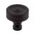 Top Knobs TK881BLK Devon 1 1/4" Zinc Alloy Designer Shaped Brixton Ridged Cabinet Knob in Flat Black