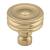 Top Knobs TK881BLK Devon 1 1/4" Zinc Alloy Designer Shaped Brixton Ridged Cabinet Knob in Honey Bronze