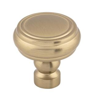 Top Knobs TK880HB Devon 1 1/4" Zinc Alloy Mushroom Shaped Brixton Rimmed Cabinet Knob in Honey Bronze
