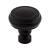 Top Knobs TK880BLK Devon 1 1/4" Zinc Alloy Mushroom Shaped Brixton Rimmed Cabinet Knob in Flat Black