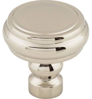 Top Knobs TK880PN Devon 1 1/4" Zinc Alloy Mushroom Shaped Brixton Rimmed Cabinet Knob in Polished Nickel