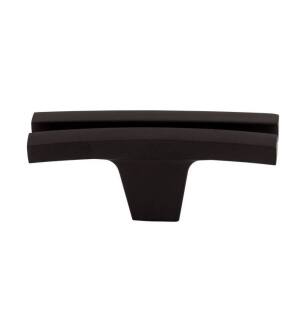 Top Knobs TK87BLK Sanctuary 2 5/8" Zinc Alloy Bar Shaped Flared Cabinet Knob in Flat Black