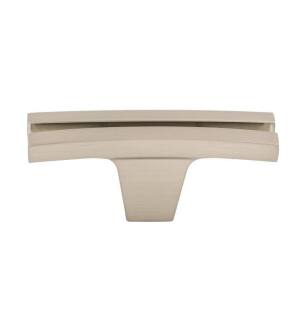 Top Knobs TK87BSN Sanctuary 2 5/8" Zinc Alloy Bar Shaped Flared Cabinet Knob in Brushed Satin Nickel