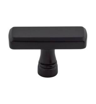 Top Knobs TK851BLK Devon 1 7/8" Zinc Alloy Rectangle Shaped Kingsbridge Cabinet Knob in Flat Black