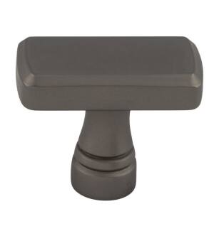 Top Knobs TK850AG Devon 1 3/8" Zinc Alloy Rectangle Shaped Kingsbridge Cabinet Knob in Ash Gray