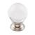 Top Knobs TK841BSN Serene 1 1/4" Zinc Alloy Round Shaped Clarity Clear Glass Cabinet Knob with Backplate in Brushed Satin Nickel