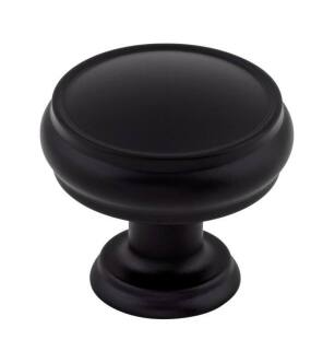 Top Knobs TK832BLK Serene 1 3/8" Zinc Alloy Mushroom Shaped Eden Large Cabinet Knob in Flat Black