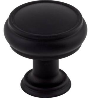 Top Knobs TK831BLK Serene 1 1/4" Zinc Alloy Mushroom Shaped Eden Medium Cabinet Knob in Flat Black