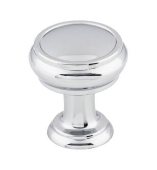 Top Knobs TK830PC Serene 1" Zinc Alloy Mushroom Shaped Eden Small Cabinet Knob in Polished Chrome