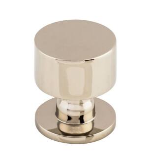 Top Knobs TK821PN Serene 1 1/8" Zinc Alloy Mushroom Shaped Lily Cabinet Knob in Polished Nickel