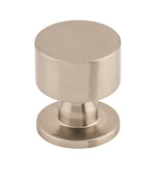 Top Knobs TK821BSN Serene 1 1/8" Zinc Alloy Mushroom Shaped Lily Cabinet Knob in Brushed Satin Nickel