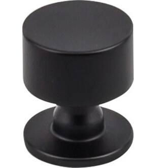 Top Knobs TK821BLK Serene 1 1/8" Zinc Alloy Mushroom Shaped Lily Cabinet Knob in Flat Black