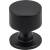 Top Knobs TK821BLK Serene 1 1/8" Zinc Alloy Mushroom Shaped Lily Cabinet Knob in Flat Black