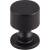 Top Knobs TK820BLK Serene 1" Zinc Alloy Mushroom Shaped Lily Cabinet Knob in Flat Black