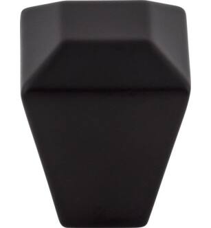 Top Knobs TK811BLK Serene 1" Zinc Alloy Square Shaped Juliet Cabinet Knob in Flat Black