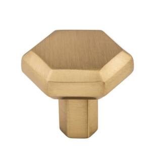 Top Knobs TK792HB Serene 1 1/4" Zinc Alloy Geometric Shaped Lydia Cabinet Knob in Honey Bronze