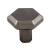 Top Knobs TK792AG Serene 1 1/4" Zinc Alloy Geometric Shaped Lydia Cabinet Knob in Ash Gray