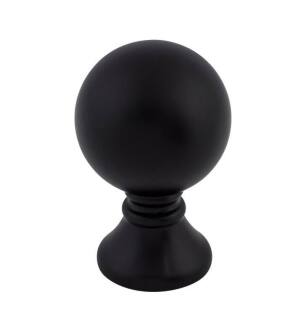 Top Knobs TK801BLK Serene 1" Zinc Alloy Round Shaped Kara Cabinet Knob in Flat Black