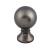 Top Knobs TK801AG Serene 1" Zinc Alloy Round Shaped Kara Cabinet Knob in Ash Gray