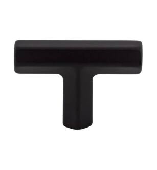 Top Knobs TK790BLK Serene 1 3/4" Zinc Alloy T-Handle Shaped Lydia T Shape Cabinet Knob in Flat Black