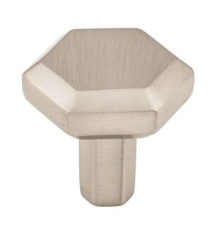 Top Knobs TK791BSN Serene 1 1/8" Zinc Alloy Geometric Shaped Lydia Cabinet Knob in Brushed Satin Nickel