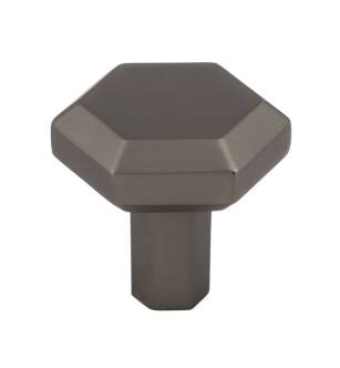 Top Knobs TK791AG Serene 1 1/8" Zinc Alloy Geometric Shaped Lydia Cabinet Knob in Ash Gray