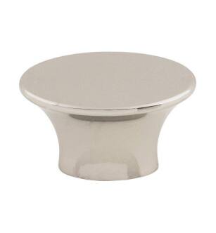 Top Knobs TK781PN Barrington 1 1/2" Zinc Alloy Oval Shaped Edgewater Cabinet Knob in Polished Nickel