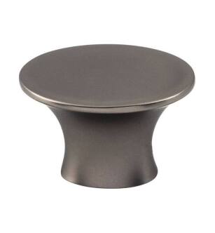 Top Knobs TK780AG Barrington 1 3/8" Zinc Alloy Oval Shaped Edgewater Cabinet Knob in Ash Gray