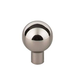 Top Knobs TK760PN Barrington 7/8" Zinc Alloy Round Shaped Brookline Cabinet Knob in Polished Nickel