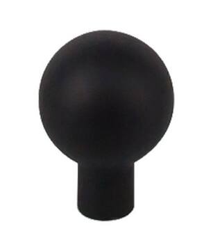 Top Knobs TK760BLK Barrington 7/8" Zinc Alloy Round Shaped Brookline Cabinet Knob in Flat Black