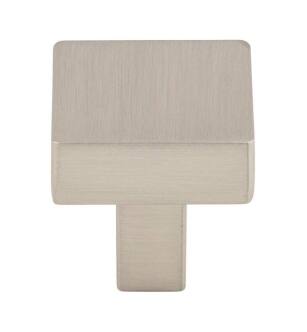 Top Knobs TK740BSN Barrington 1 1/8" Zinc Alloy Square Shaped Channing Cabinet Knob in Brushed Satin Nickel