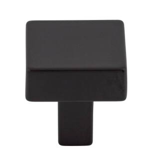 Top Knobs TK740BLK Barrington 1 1/8" Zinc Alloy Square Shaped Channing Cabinet Knob in Flat Black