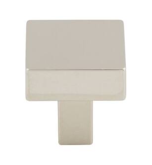 Top Knobs TK740PN Barrington 1 1/8" Zinc Alloy Square Shaped Channing Cabinet Knob in Polished Nickel