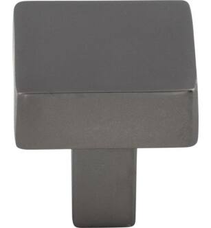 Top Knobs TK740AG Barrington 1 1/8" Zinc Alloy Square Shaped Channing Cabinet Knob in Ash Gray