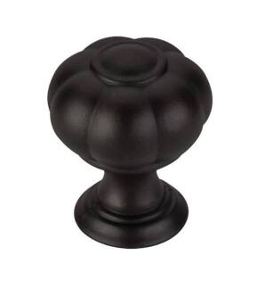 Top Knobs TK691BLK Devon 1 1/2" Zinc Alloy Round Shaped Allington Cabinet Knob in Flat Black