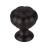 Top Knobs TK691BLK Devon 1 1/2" Zinc Alloy Round Shaped Allington Cabinet Knob in Flat Black