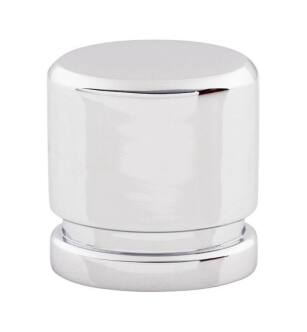 Top Knobs TK57PC Sanctuary 1" Zinc Alloy Oval Shaped Cabinet Knob in Polished Chrome