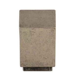 Top Knobs TK33PTA Sanctuary 3/4" Zinc Alloy Square Shaped Linear Cabinet Knob in Pewter Antique