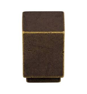 Top Knobs TK33GBZ Sanctuary 3/4" Zinc Alloy Square Shaped Linear Cabinet Knob in German Bronze